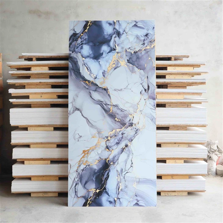 High-Gloss PVC Marble Sheet of Waterproof